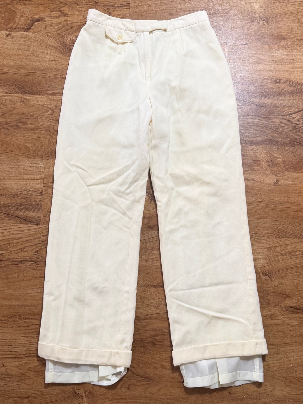 LAUREN RALPH LAUREN Beige WORSTED WOOL Pants/Trousers 6
